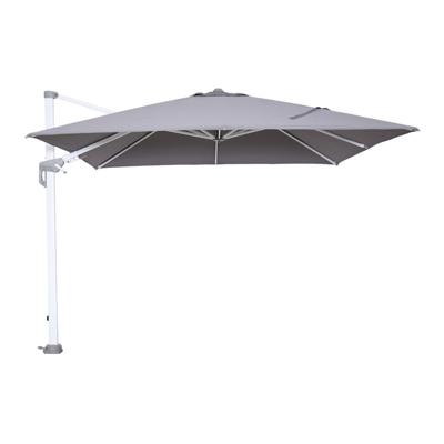 Hawaii zweefparasol 300x300 wit/ licht grijs zonwering Garden Impressions - Garden impressions