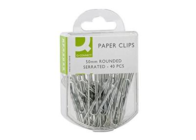 Q-CONNECT papierklemmen, 50 mm, doos van 40 stuks, ophangbaar