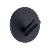 Haak Smedbo Xtra Design Mini Rond Zelfklevend Mat Zwart Smedbo - thumbnail