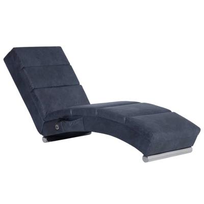 VidaXL Massage chaise longue kunstsuède grijs VidaXL Massage chaise longue kunstsuède grijs