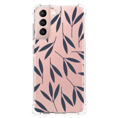 Samsung Galaxy S21 FE Case Leaves Blue Samsung Galaxy S21 FE Case Leaves Blue