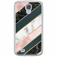 Samsung Galaxy S4 siliconen hoesje - Marble stripes - thumbnail