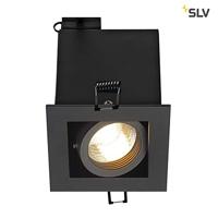 SLV InbouwspotKadux 1 GU10 Square 9cm zwart - 115510 - thumbnail