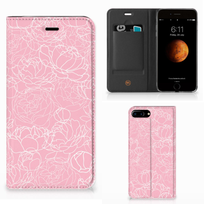 Apple iPhone 7 Plus | 8 Plus Smart Cover White Flowers Apple iPhone 7 Plus | 8 Plus Smart Cover White Flowers