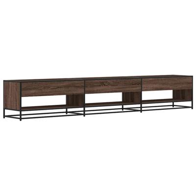 Tv-meubel 270x40x46 cm bewerkt hout bruin eikenkleurig - thumbnail