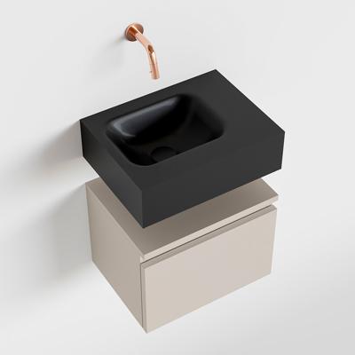 MONDIAZ ANDOR 40cm toiletmeubel linen. LEX 40cm wastafel urban links geen kraangat MONDIAZ ANDOR 40cm toiletmeubel linen. LEX 40cm wastafel urban links geen kraangat