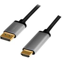 LogiLink CDA0107 video kabel adapter 2 m DisplayPort HDMI Zwart, Grijs - thumbnail