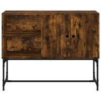 Dressoir 100x40x79,5 cm bewerkt hout gerookt eikenkleurig - thumbnail