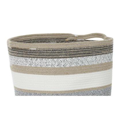 Basket spelset DKD Home Decor Wit Grijs Natuurlijk Jute (2 Onderdelen)