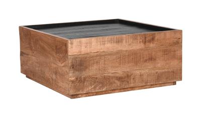 LABEL51 Salontafel Noble - Rough - Mangohout - 80x80 cm LABEL51 Salontafel Noble - Rough - Mangohout - 80x80 cm