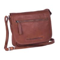 Trendy kleptasje schoudertasje COCO wax Pull Up Cognac - thumbnail