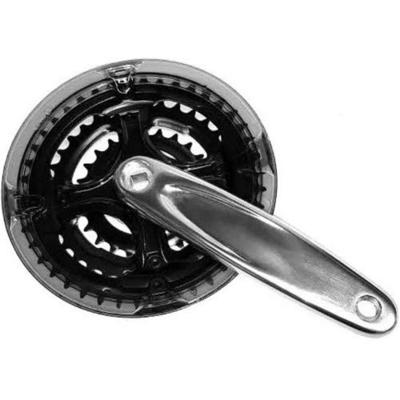 Lasco crankset 24/34/42t zilver/zwart verdiept -4mm
