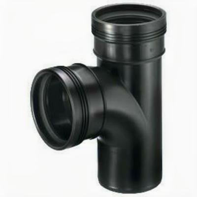 Wavin T-Stuk 88° Zwart, 50mm - 2x Manchet, 1x Spie Aansluiting, Hittebestendig & Slagvast