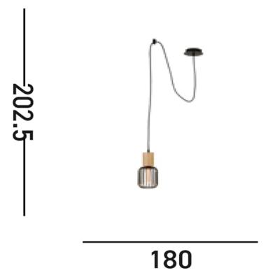Searchlight Houten hanglampSpinny - 50212-1NA