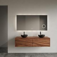 Onderkast Gliss Design Joa Walnut 120 CM 2 Laden Incl. Topplaat - thumbnail