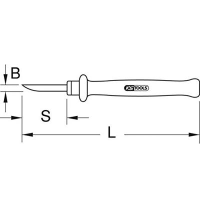 Guttaferchameter met isolatie, 200 mm KS Tools 117.1393 Guttaferchameter met isolatie, 200 mm KS Tools 117.1393