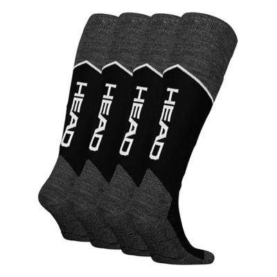 HEAD Skisokken Kneehigh 2-pack Black / Grey Melange-35/38