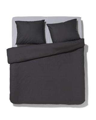 HEMA Dekbedovertrek 200x200/220cm zacht katoen donkergrijs (donkergrijs)