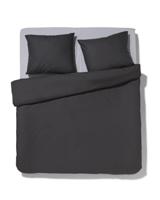 HEMA Dekbedovertrek 200x200/220cm zacht katoen donkergrijs (donkergrijs) - thumbnail