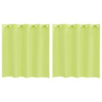 Gordijnen Voile met doorvoertules 2 st 140x140 cm appelgroen - thumbnail