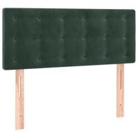 Hoofdbord LED 100x5x78/88 cm fluweel donkergroen - thumbnail