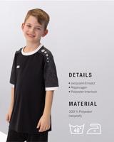 JAKO 4224K Shirt Iconic Km Kids - Zwart/Antraciet - 152 - thumbnail
