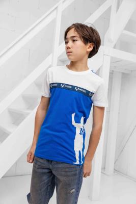 Vingino X Messi Silhouette T-Shirt Kids Blauw - Maat 128 - Kleur: Blauw | Soccerfanshop