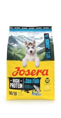 JOSERA Junior High Protein zeevis (1 x 3 kg) | Premium droogvoer voor actieve honden vanaf 6 weken | zalm en zoete aardappel | graanvrij & eiwitrijk | L-carnitine & taurine | 1-pack