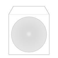 MediaRange BOX162 CD-doosje Opbergmap/sleeve 1 schijven Wit - thumbnail