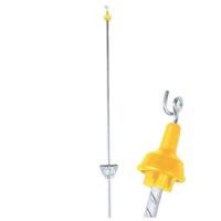 MM Rantsoenpaal ovaal veerstaal met krulisolator | 25 stuks - thumbnail