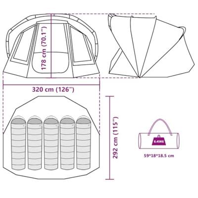 Vistent 5-persoons waterdicht camouflage Vistent 5-persoons waterdicht camouflage