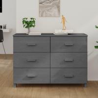 Dressoir HAMAR 113x40x80 cm massief grenenhout donkergrijs - thumbnail