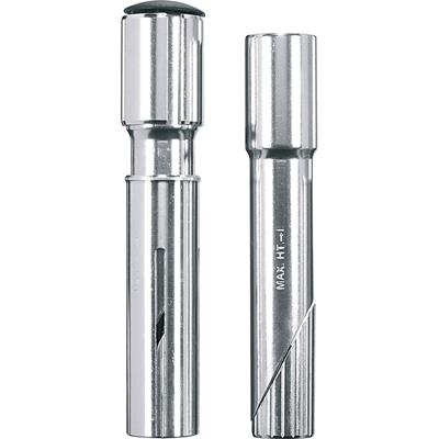 Ergotec stuurpen ahead adapter quill voor 1" + 1 1/8" vorken met draad zilver