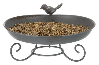 TRIXIE VOGELBAD METAAL OP VOET GRIJS 22X22 CM 800 ML TRIXIE VOGELBAD METAAL OP VOET GRIJS 22X22 CM 800 ML