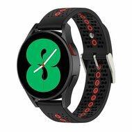 Dot Pattern bandje - Zwart met rood - Samsung Galaxy watch 7 / Galaxy Watch FE - 40mm & 44mm - thumbnail