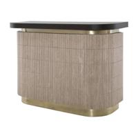 Richmond Bartafel 'Martini' Travertin en hout, 140 x 60cm - thumbnail