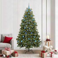 VidaXL Kunstkerstboom met 300 led groen 210 cm pvc en metaal - thumbnail