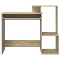 Bureau met plank Sonoma eiken 106 x 40 x 88.5 cm Bewerkt hout - thumbnail