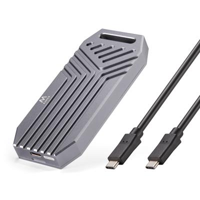 Ewent Externe Behuizing USB4 40Gbps voor NVMe M.2 SSD, Aluminium Behuizing met Warmteafvoer, USB-C, Tool-free, UASP&TRIM Ondersteuning, M-Key&M+B-Key 2230-2242-2260-2280, Plug&Play Windows macOS Linux