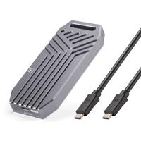 Ewent Externe Behuizing USB4 40Gbps voor NVMe M.2 SSD, Aluminium Behuizing met Warmteafvoer, USB-C, Tool-free, UASP&TRIM Ondersteuning, M-Key&M+B-Key 2230-2242-2260-2280, Plug&Play Windows macOS Linux - thumbnail