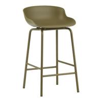 Normann Copenhagen Hyg barkruk H65 Olive staal - thumbnail