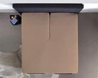 Homecare - Splittopper Hoeslaken Katoen - Taupe - 180 x 210 - thumbnail