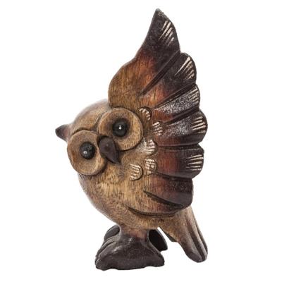 Houten Beeld Uil met Open Vleugels (12,5 cm) Houten Beeld Uil met Open Vleugels (12,5 cm)