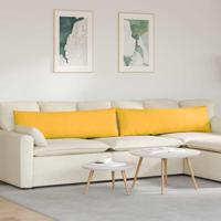 Sofa Kussens 2 pcs Lichtgeel 145 x 40 cm Katoen Stof - thumbnail