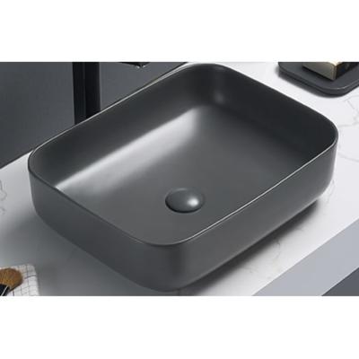 Waskom Sanilux Minerva Color Line 50x39x13 cm Inclusief Click Waste Mat Antraciet Waskom Sanilux Minerva Color Line 50x39x13 cm Inclusief Click Waste Mat Antraciet