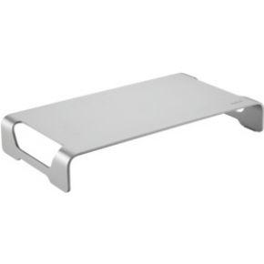 LogiLink Tabletop monitor riser, aluminum Monitorstandaard Hoogte: 6.3 cm (max) Zilver