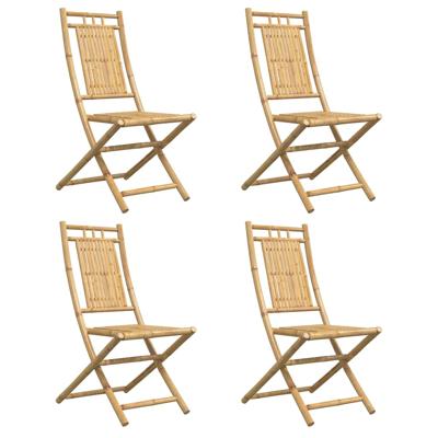 Tuinstoelen 8 st inklapbaar 46x66x99 bamboe