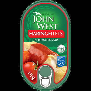 John West Haringfilets in Tomatensaus 170g bij Jumbo