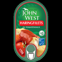 John West Haringfilets in Tomatensaus 170g bij Jumbo - thumbnail