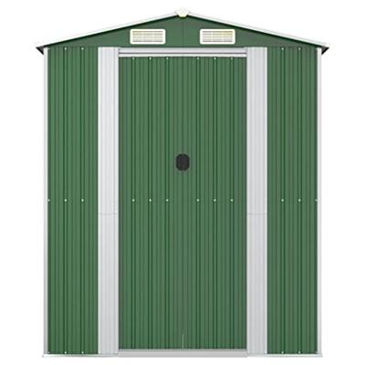 Tuinschuur 192x108x223 cm gegalvaniseerd staal groen